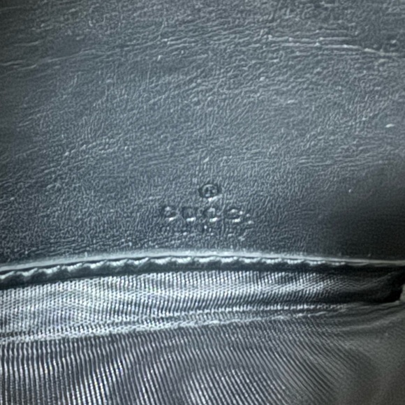 Gucci GG Marmont Matlasse Chevron Pearly  Black Leather Wallet /Includes C.O.A - Picture 13 of 15